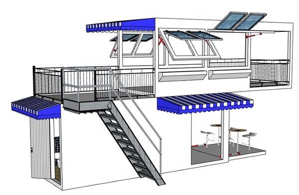 Container café đẹp thiết kế modul dễ dàng tháo lắp